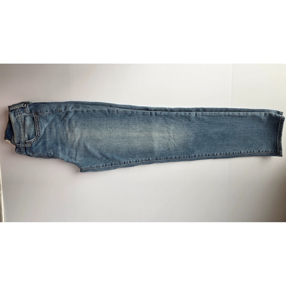 Gap Jeans Womens 28L Blue Real Straight 1969 Classic Medium Denim Pants Studded